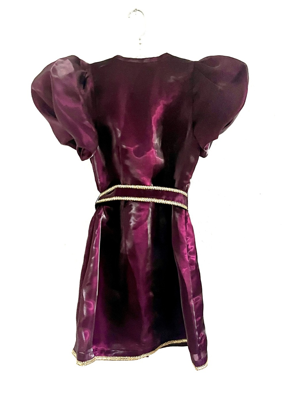 Alden Adair Plum Puff-Sleeve Mini Blakley Dress in Regal Purple - Picture 5 of 7